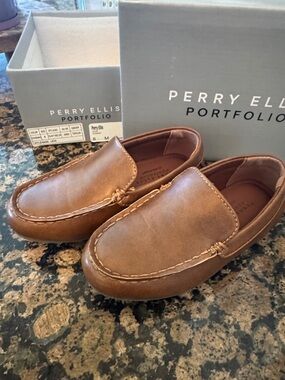 Kids Tan Slip-On Loafers 👞